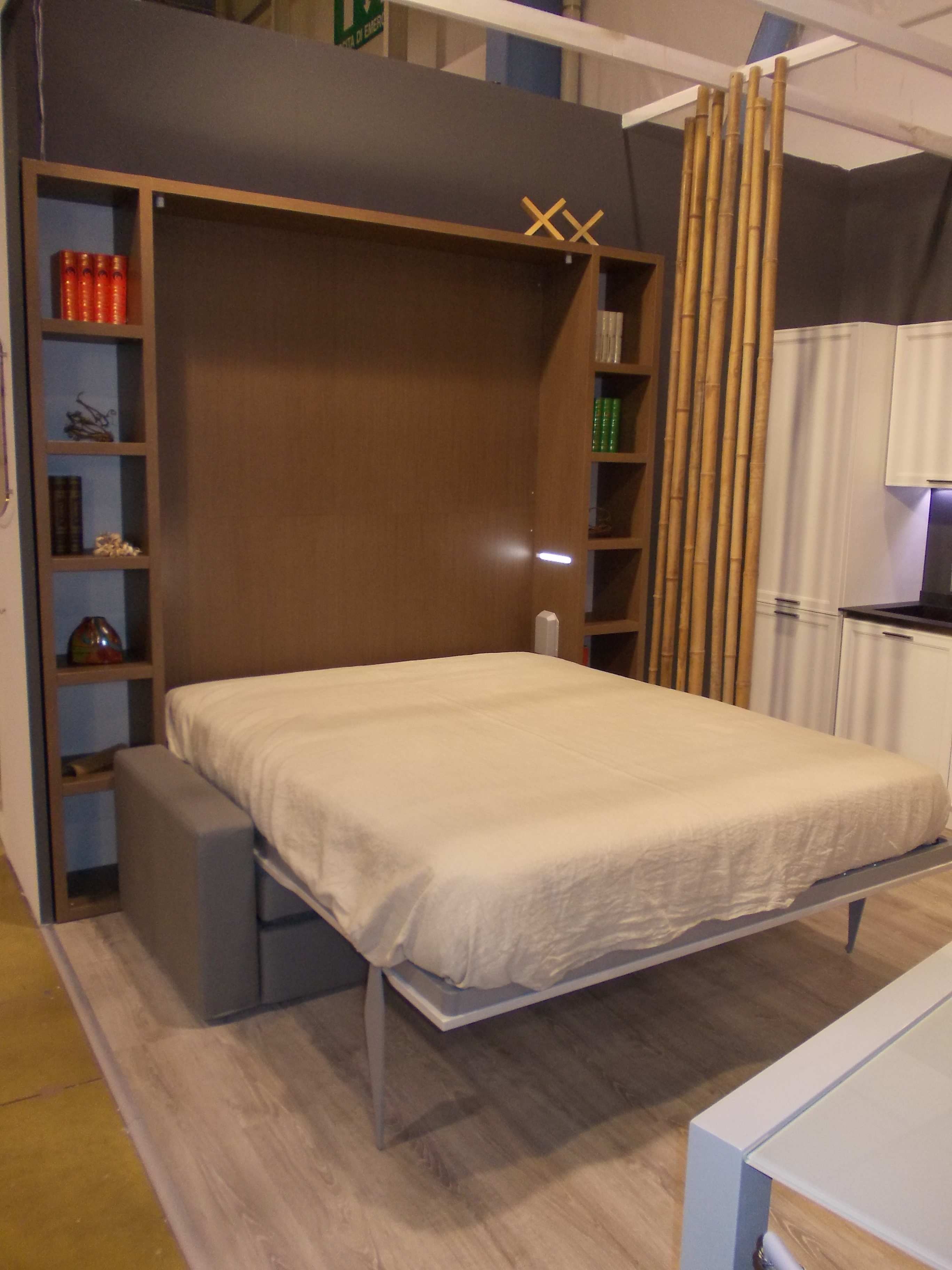 Letto a scomparsa aperto